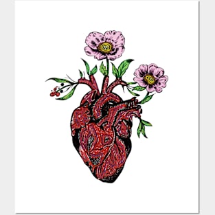 Blooming hearts. Posters and Art